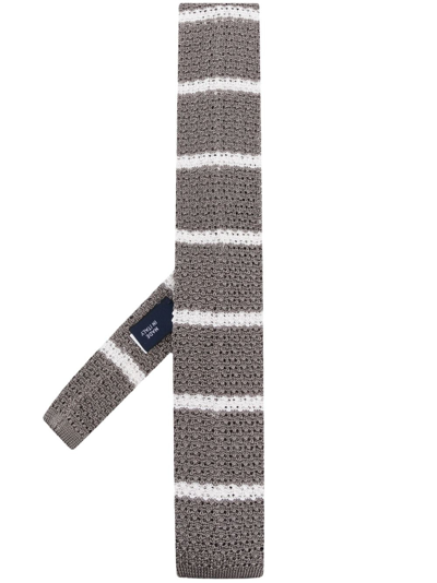 Shop Polo Ralph Lauren Knitted Silk Tie In Grau
