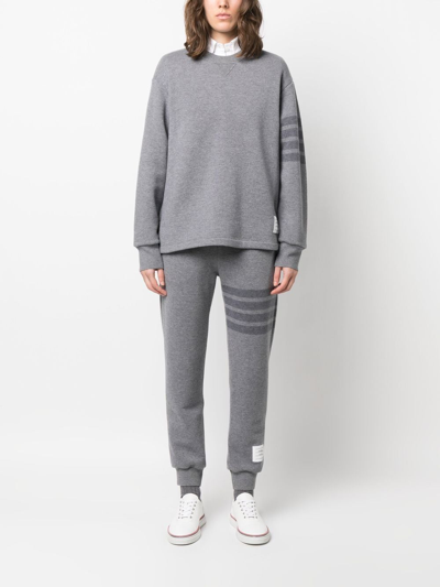 Thom Browne Gestrickte Jogginghose In Grey