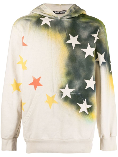 Shop Palm Angels Star-print Hoodie In 0184 Multicolor