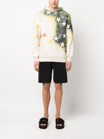 Shop Palm Angels Star-print Hoodie In 0184 Multicolor