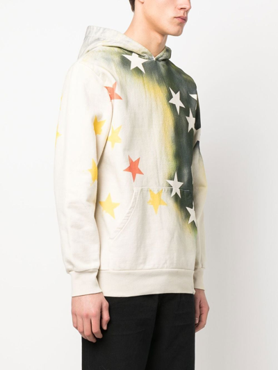 Shop Palm Angels Star-print Hoodie In 0184 Multicolor