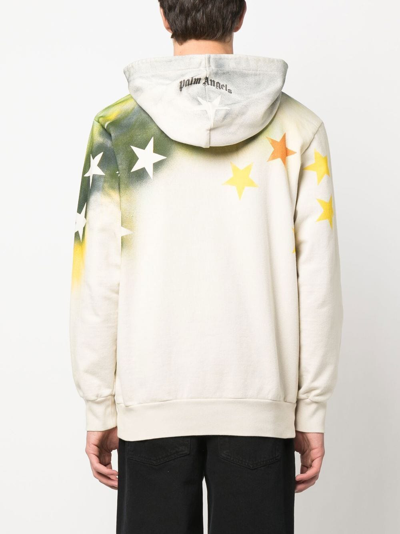 Shop Palm Angels Star-print Hoodie In 0184 Multicolor