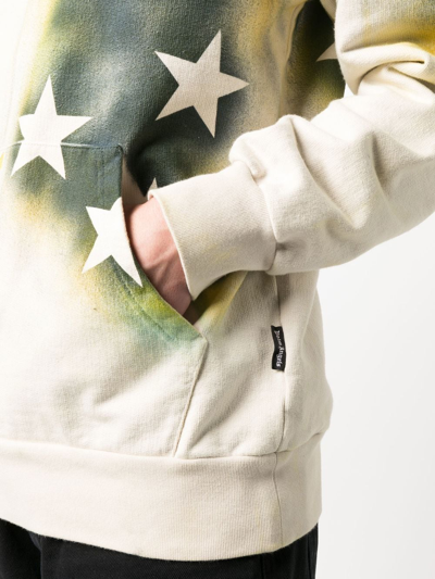 Shop Palm Angels Star-print Hoodie In 0184 Multicolor