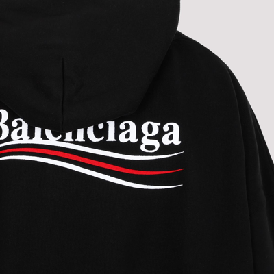 Shop Balenciaga Large Fit Hoodie Sweatshirt In Black