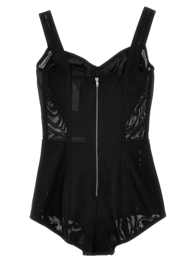 Shop Dolce & Gabbana 'street Sicily' Bodysuit In Black