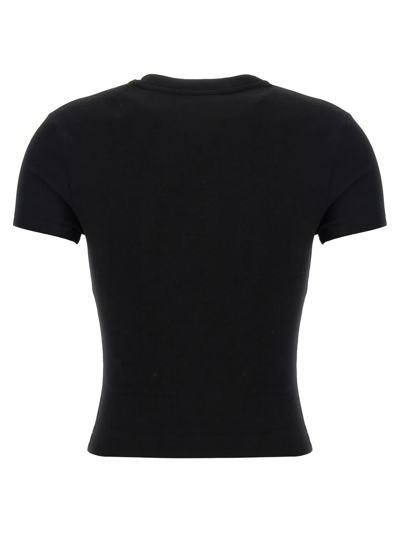 Shop Dolce & Gabbana Rhinestone Logo T-shirt In Black