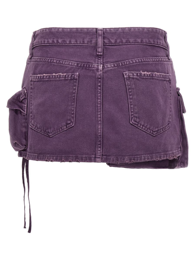 Shop Attico The  'fay' Skirt In Purple
