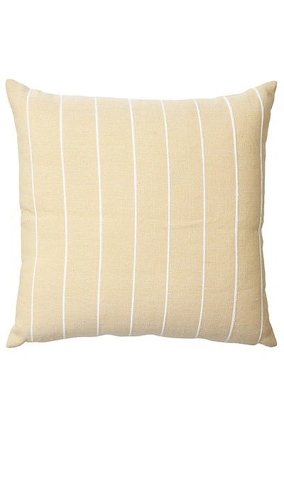 Shop Minna Recycled Stripe Pillow In Yellow