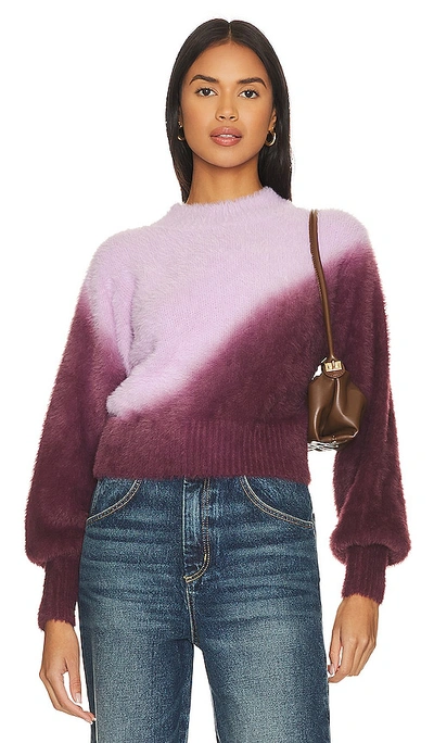 Shop Minkpink Nola Dip Dyed Sweater In Lavender
