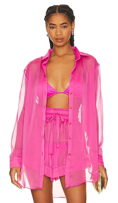 Shop Shani Shemer Jonas Shirt In Pink