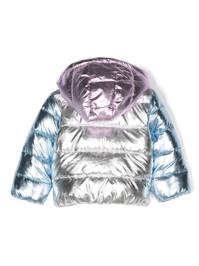 Shop Stella Mccartney Metallic-effect Puffer Jacket In Pink