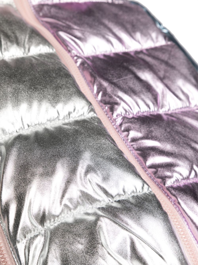 Shop Stella Mccartney Metallic-effect Puffer Jacket In Pink