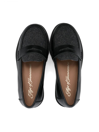 Age Of Innocence Round-toe Leather Loafers In Black