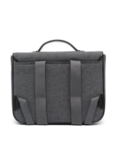 Age Of Innocence Boston Logo-embossed Backpack In Grey