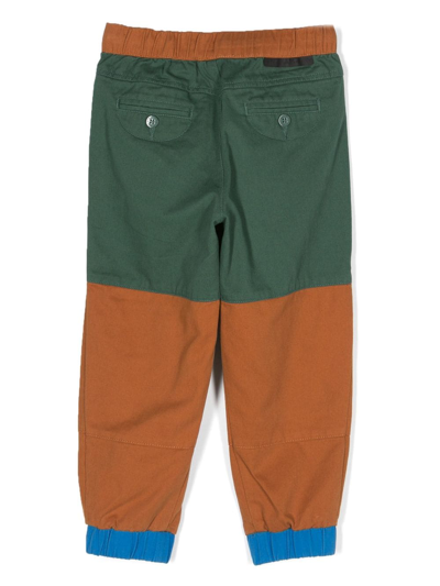Shop Stella Mccartney Colour-block Cargo Trousers In Green