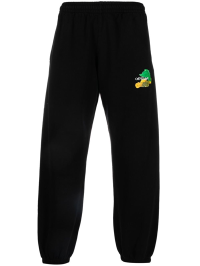 Shop Off-white Brush Arrow Track Pants In 1084 Black Multicolo