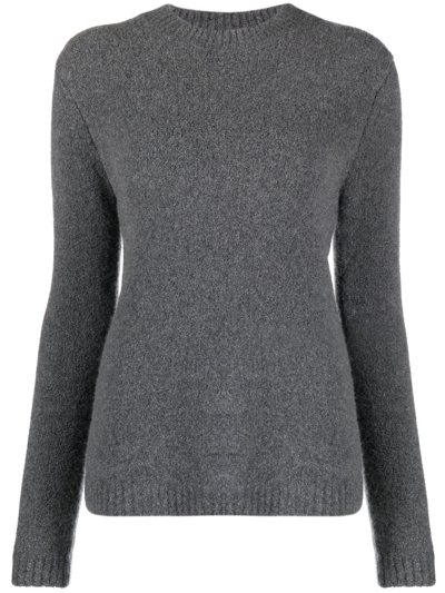 Shop Lisa Yang Silas Crew-neck Ribbed-knit Jumper In Grey
