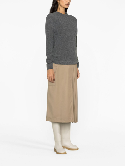 Shop Lisa Yang Silas Crew-neck Ribbed-knit Jumper In Grey