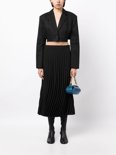 Shop Jnby Pleated Midi Skirt In Black