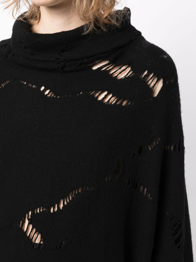 Shop Y's Distressed Cut-out Jumper In Black