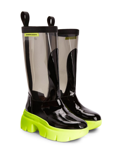 Shop Giuseppe Zanotti Apocalypse 60mm Platform Rain Boots In Neutrals