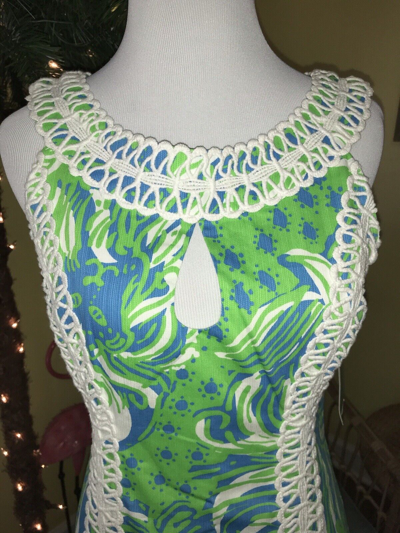 Pre-owned Lilly Pulitzer Forsyth Maxi ? Limeade Roar Of The Jungle Size 2,4,8 Rare In Multicolor