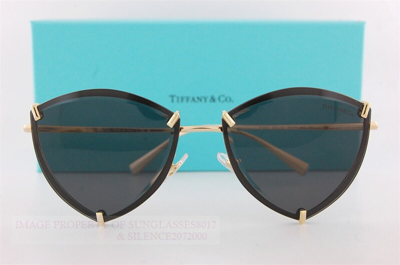 Pre-owned Tiffany & Co Brand . Sunglasses Tf 3090 6002s4 Gold/dark Grey In Gray