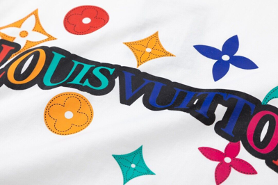 Louis Vuitton LV x YK Psychedelic Flower Regular T-Shirt, White, 4L