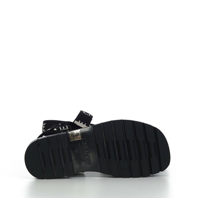 Pre-owned Celine 760$ Men's Leo Strappy Sandals - Black & White "" Jacquard Nylon