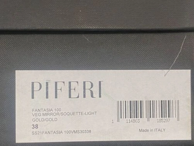 Pre-owned Piferi $895  Women's Gold Fantasia Slingback Sandal Shoes Size Eu 38/us 8