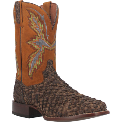 Pre-owned Dan Post Dorsal Sea Bass Western Cowboy Boots Dp4102 - All Sizes - In Brown