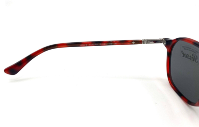 Pre-owned Persol Po3256s Sunglasses 1100/b1 Red/dark Grey Lens 51mm In Gray