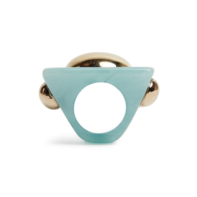 La Doublej Hathor Square Ring In Light Blue