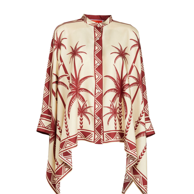 Shop La Doublej Foulard Shirt In Date Palms Placée Ivory
