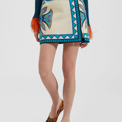 Shop La Doublej Foulard Mini Skirt In Lotus Placée Ivory