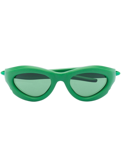 Bottega Veneta Bombe Round Sunglasses - Green - Unisex 