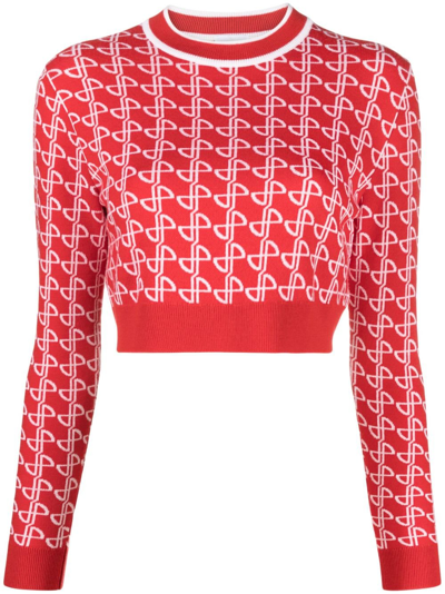 Patou Woman Sweater Red Size L Merino Wool In Red