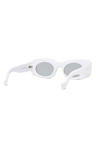 Shop Loewe Paula's Ibiza Original 49mm Small Rectangular Sunglasses In Grey/ Other / Smoke Mirror