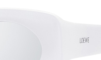 Shop Loewe Paula's Ibiza Original 49mm Small Rectangular Sunglasses In White / Smoke Mirror