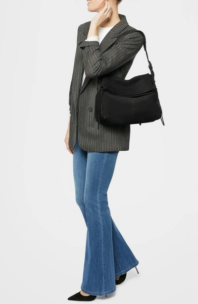 Shop Aimee Kestenberg Bali Double Entry Bag In Black Nubuck