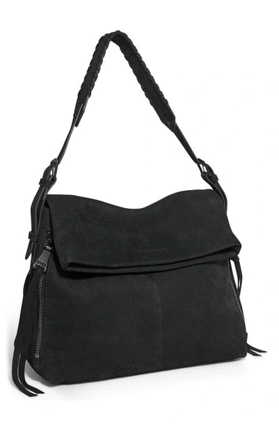 Shop Aimee Kestenberg Bali Double Entry Bag In Black Nubuck