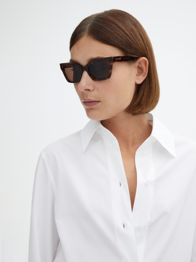 House Of Dagmar Angled Sunglasses In Havana