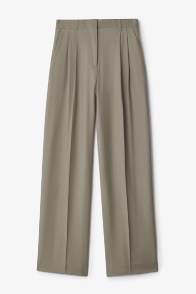 Shop House Of Dagmar Wide Suit Trouser In Stone Grey