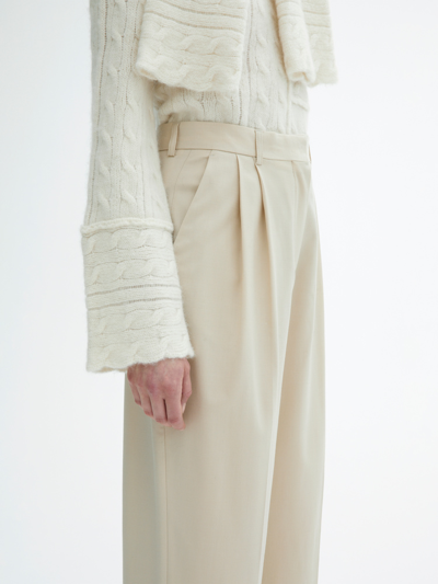 Shop House Of Dagmar Wide Suit Trouser In Sand Beige