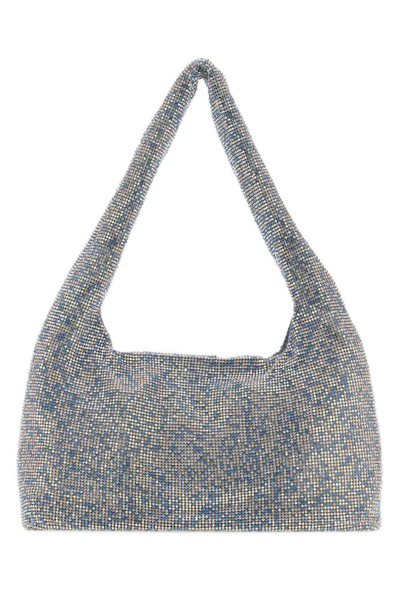 Shop Kara Embellished Mesh Armpit Shoulder Bag In Multi