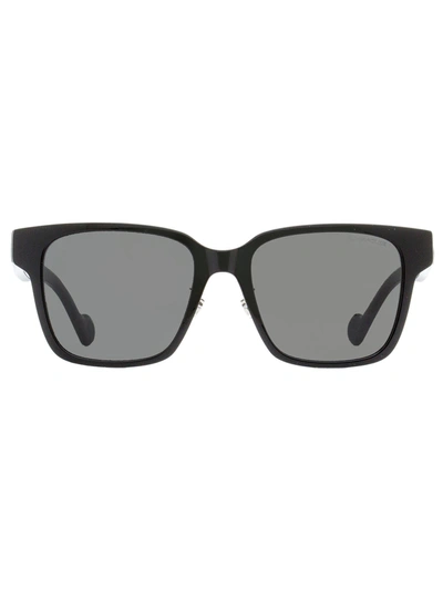 Shop Moncler Unisex Square Sunglasses Ml0235k 01a Black 53mm In Grey