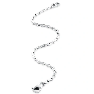 Pompeii3 Men's Link 14k Gold (14gram) Or Platinum (23gram) 3mm Bracelet 8" In Silver