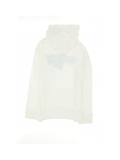 Shop Versace Kids Logo Embellished Long Sleeved Hoodie In White