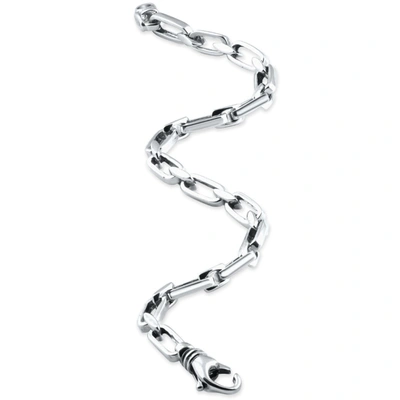 Pompeii3 Men's Link 14k Gold (16gram) Or Platinum (26gram) 5mm Bracelet 8.5" In Silver