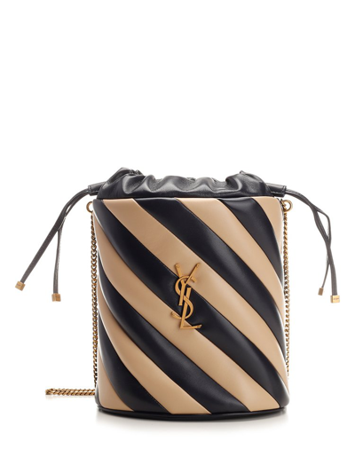 Shop Saint Laurent Alix Striped Shoulder Bag In Multi